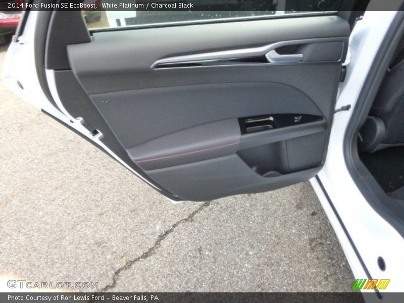 White Platinum / Charcoal Black 2014 Ford Fusion SE EcoBoost