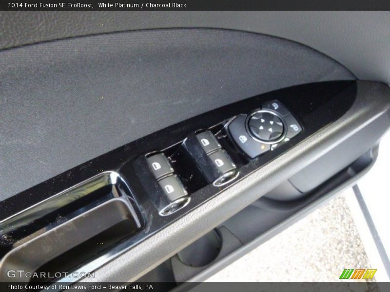 White Platinum / Charcoal Black 2014 Ford Fusion SE EcoBoost