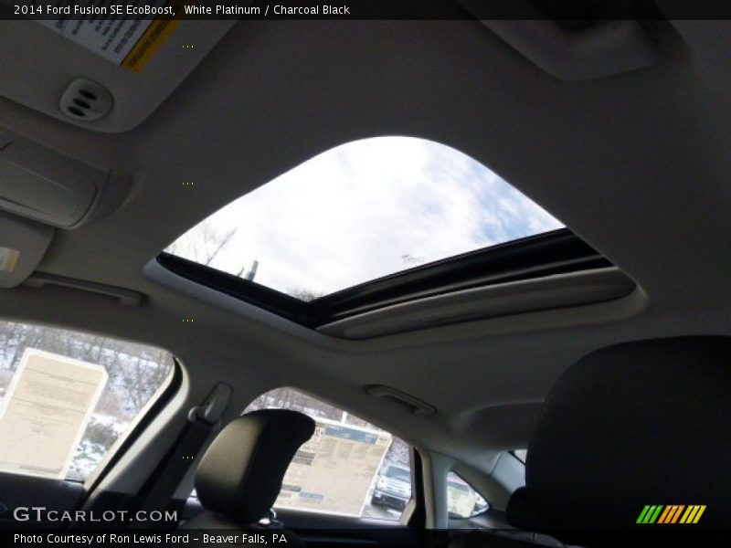 White Platinum / Charcoal Black 2014 Ford Fusion SE EcoBoost