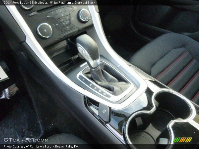 White Platinum / Charcoal Black 2014 Ford Fusion SE EcoBoost