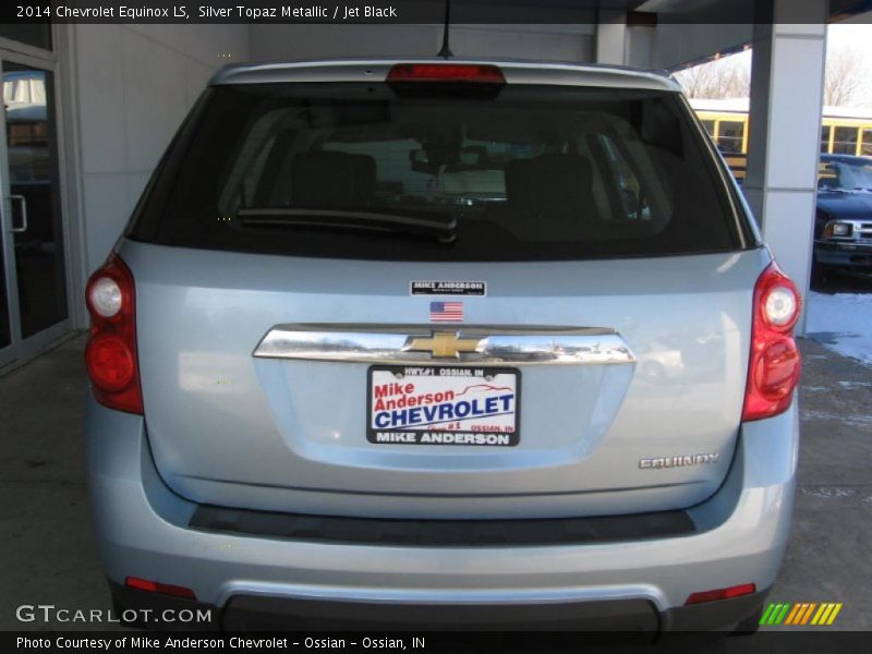 Silver Topaz Metallic / Jet Black 2014 Chevrolet Equinox LS