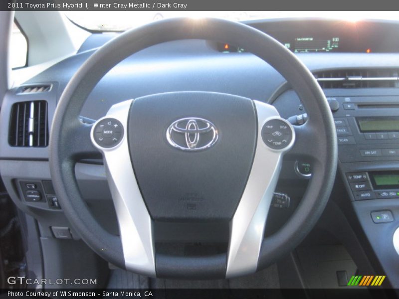 Winter Gray Metallic / Dark Gray 2011 Toyota Prius Hybrid II