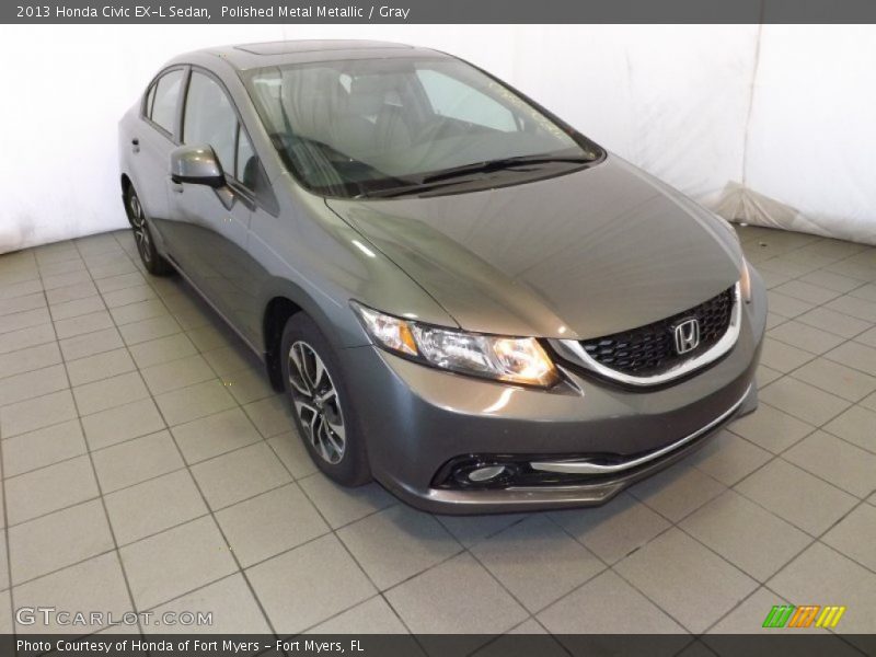 Polished Metal Metallic / Gray 2013 Honda Civic EX-L Sedan