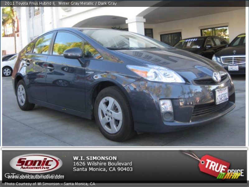 Winter Gray Metallic / Dark Gray 2011 Toyota Prius Hybrid II