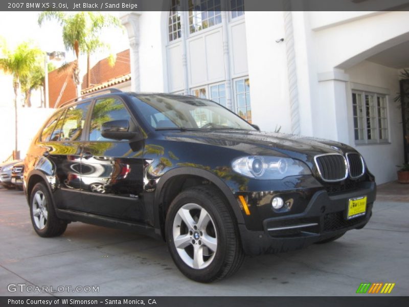Jet Black / Sand Beige 2007 BMW X5 3.0si