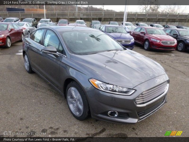 Sterling Gray / Charcoal Black 2014 Ford Fusion SE EcoBoost