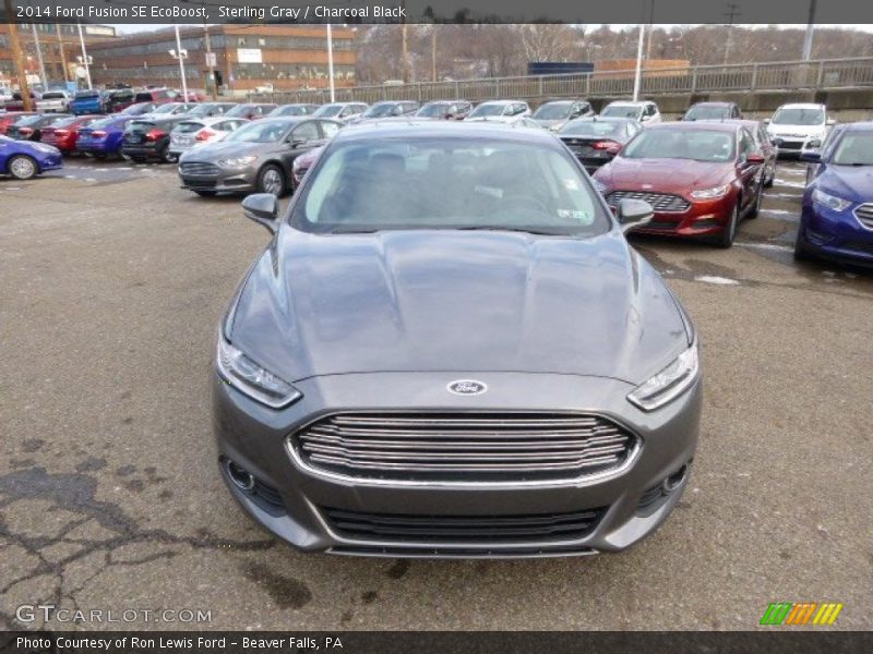 Sterling Gray / Charcoal Black 2014 Ford Fusion SE EcoBoost