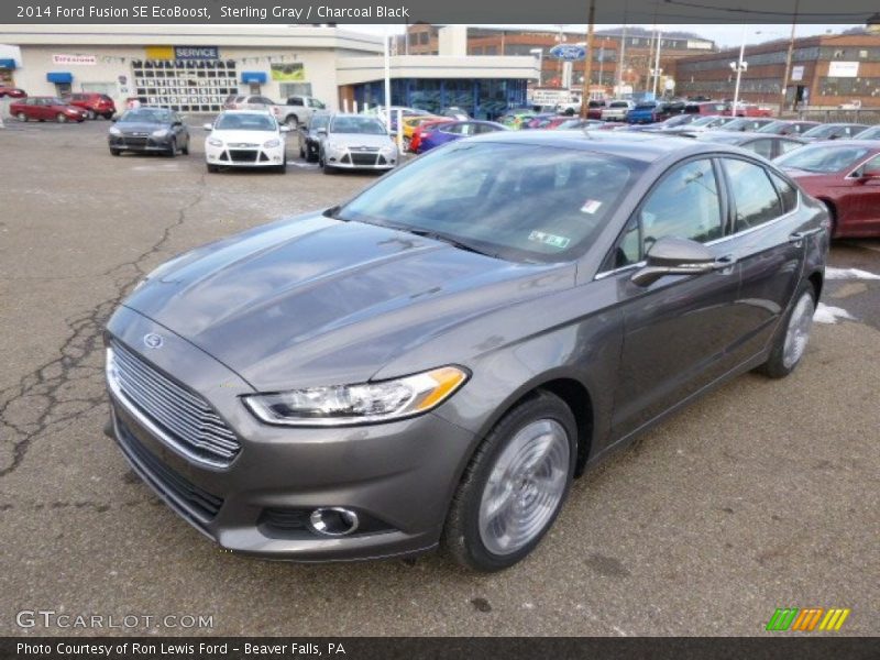 Sterling Gray / Charcoal Black 2014 Ford Fusion SE EcoBoost