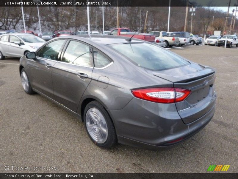 Sterling Gray / Charcoal Black 2014 Ford Fusion SE EcoBoost