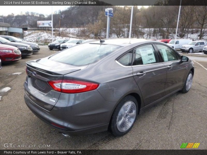 Sterling Gray / Charcoal Black 2014 Ford Fusion SE EcoBoost