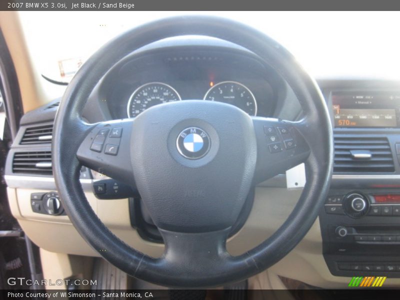 Jet Black / Sand Beige 2007 BMW X5 3.0si