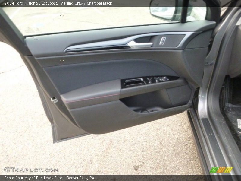 Sterling Gray / Charcoal Black 2014 Ford Fusion SE EcoBoost