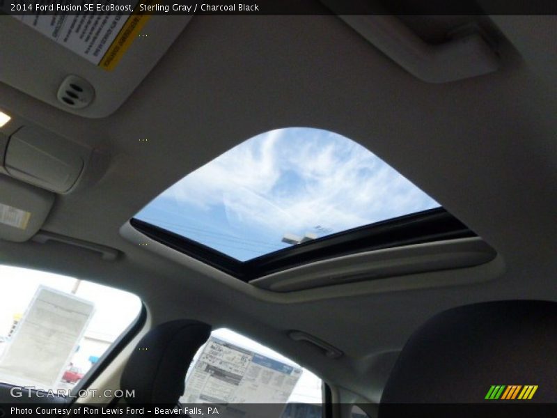 Sterling Gray / Charcoal Black 2014 Ford Fusion SE EcoBoost