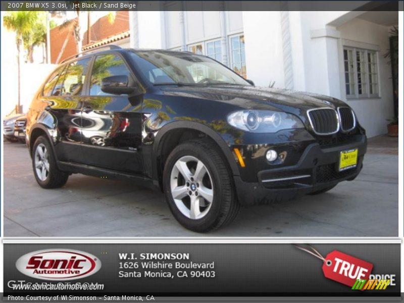 Jet Black / Sand Beige 2007 BMW X5 3.0si