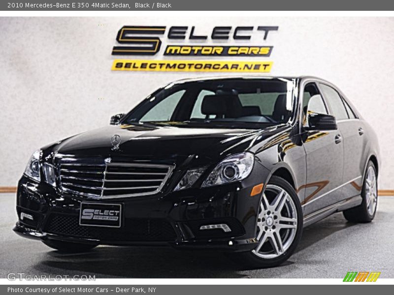 Black / Black 2010 Mercedes-Benz E 350 4Matic Sedan