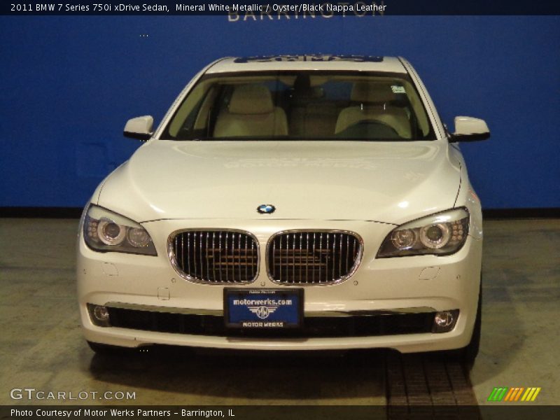 Mineral White Metallic / Oyster/Black Nappa Leather 2011 BMW 7 Series 750i xDrive Sedan