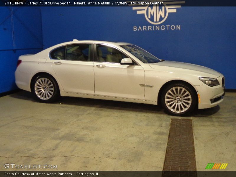 Mineral White Metallic / Oyster/Black Nappa Leather 2011 BMW 7 Series 750i xDrive Sedan
