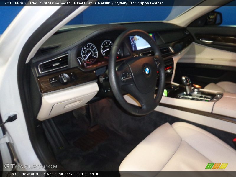Mineral White Metallic / Oyster/Black Nappa Leather 2011 BMW 7 Series 750i xDrive Sedan
