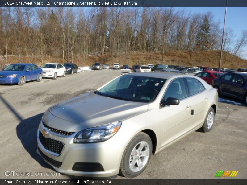 Champagne Silver Metallic / Jet Black/Titanium 2014 Chevrolet Malibu LS