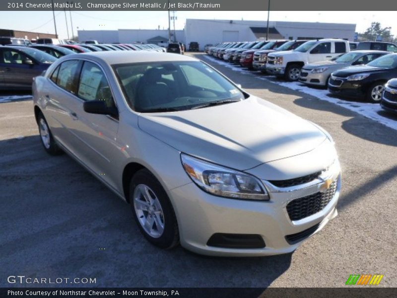 Champagne Silver Metallic / Jet Black/Titanium 2014 Chevrolet Malibu LS