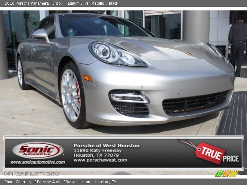 Platinum Silver Metallic / Black 2010 Porsche Panamera Turbo