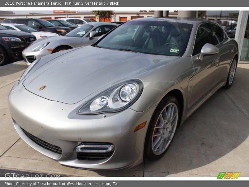 Platinum Silver Metallic / Black 2010 Porsche Panamera Turbo