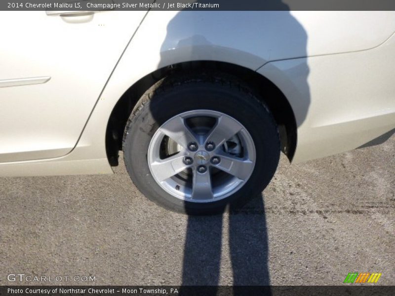 Champagne Silver Metallic / Jet Black/Titanium 2014 Chevrolet Malibu LS