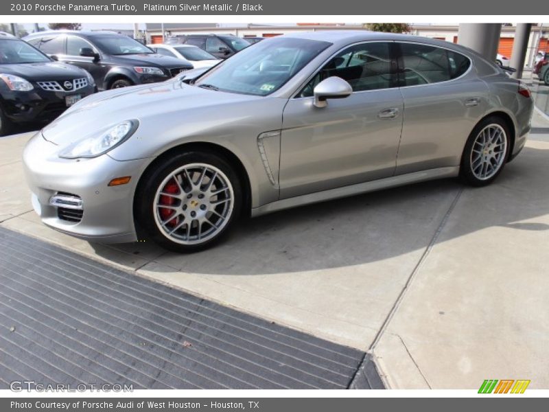 Platinum Silver Metallic / Black 2010 Porsche Panamera Turbo