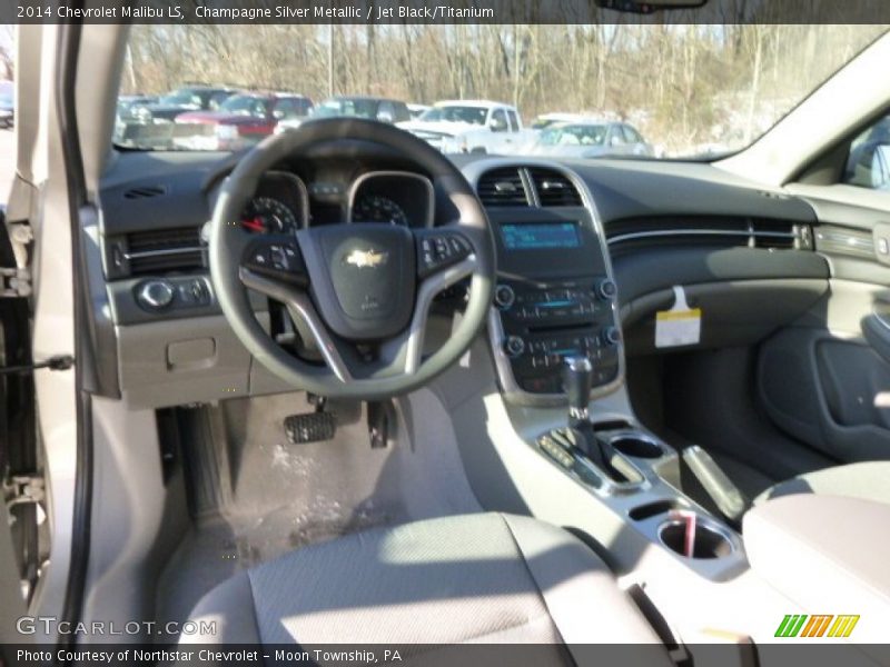 Champagne Silver Metallic / Jet Black/Titanium 2014 Chevrolet Malibu LS