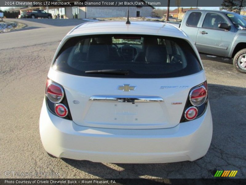 White Diamond Tricoat / Jet Black/Dark Titanium 2014 Chevrolet Sonic LTZ Hatchback