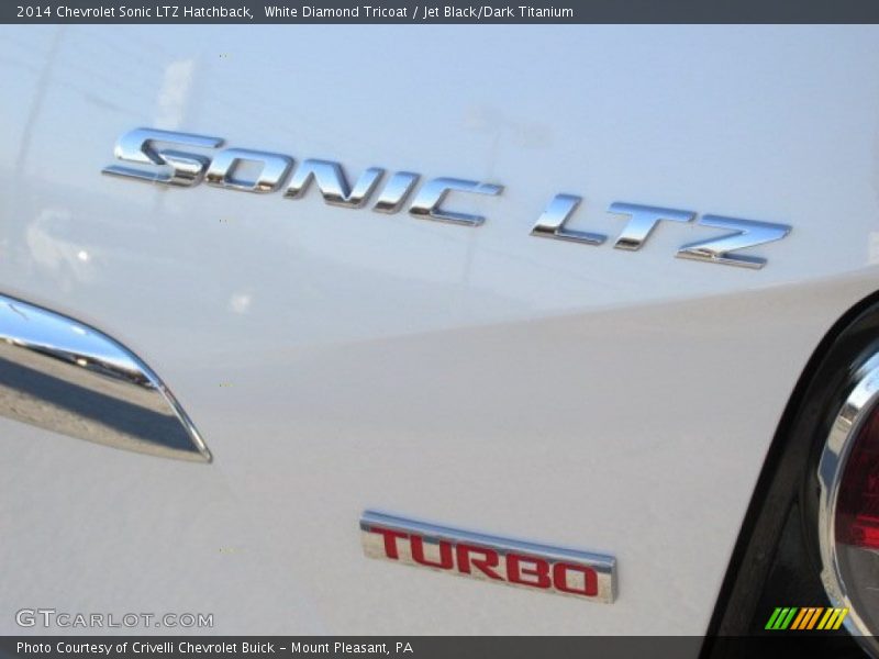 White Diamond Tricoat / Jet Black/Dark Titanium 2014 Chevrolet Sonic LTZ Hatchback