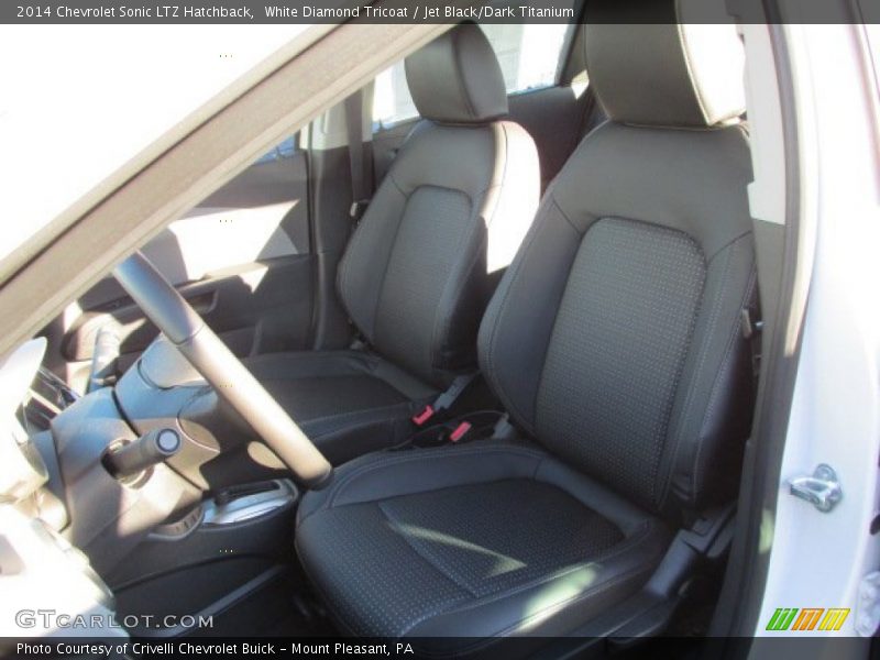 White Diamond Tricoat / Jet Black/Dark Titanium 2014 Chevrolet Sonic LTZ Hatchback