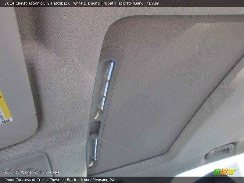 White Diamond Tricoat / Jet Black/Dark Titanium 2014 Chevrolet Sonic LTZ Hatchback