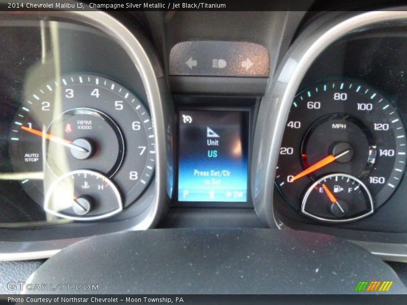 Champagne Silver Metallic / Jet Black/Titanium 2014 Chevrolet Malibu LS