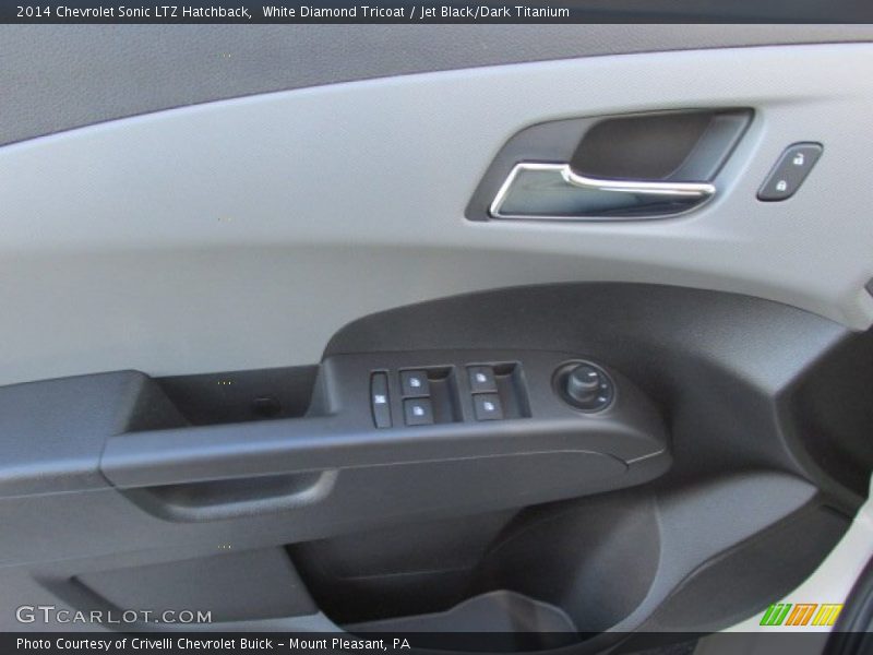 White Diamond Tricoat / Jet Black/Dark Titanium 2014 Chevrolet Sonic LTZ Hatchback