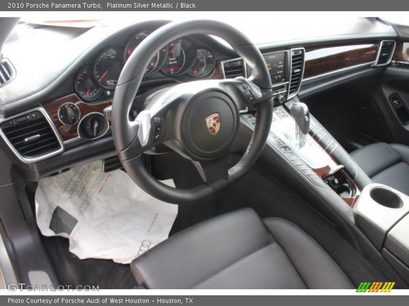 Platinum Silver Metallic / Black 2010 Porsche Panamera Turbo