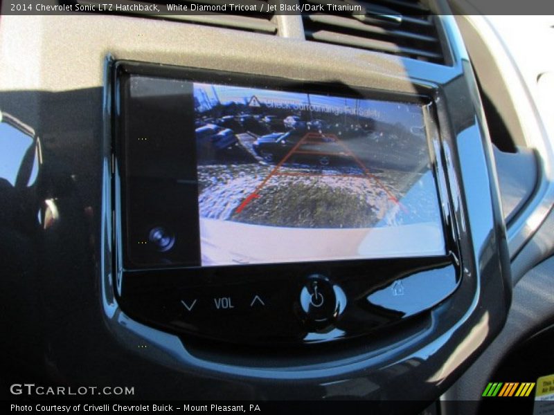 White Diamond Tricoat / Jet Black/Dark Titanium 2014 Chevrolet Sonic LTZ Hatchback