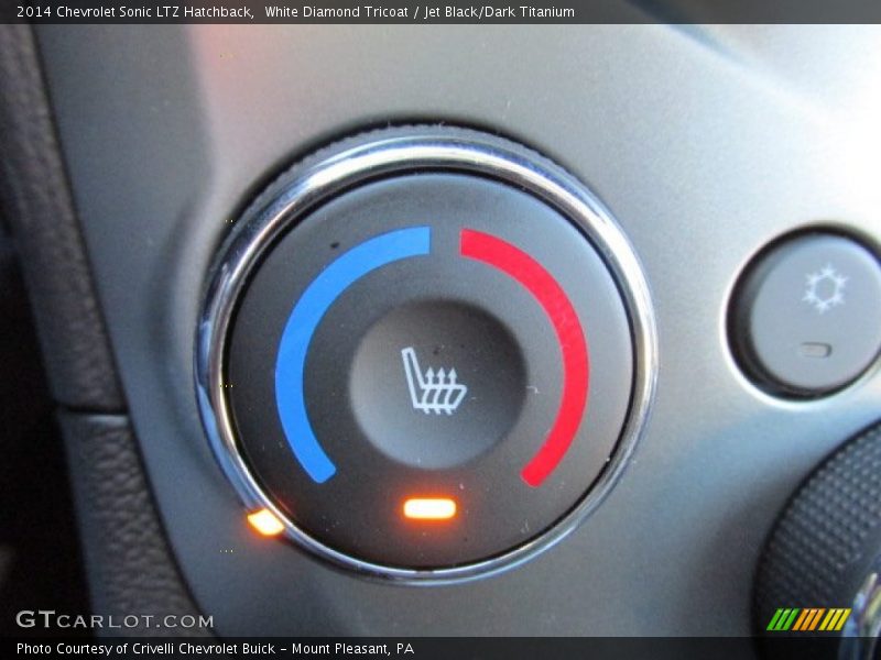 White Diamond Tricoat / Jet Black/Dark Titanium 2014 Chevrolet Sonic LTZ Hatchback