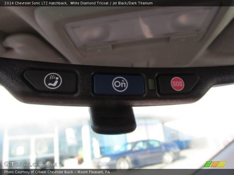 White Diamond Tricoat / Jet Black/Dark Titanium 2014 Chevrolet Sonic LTZ Hatchback