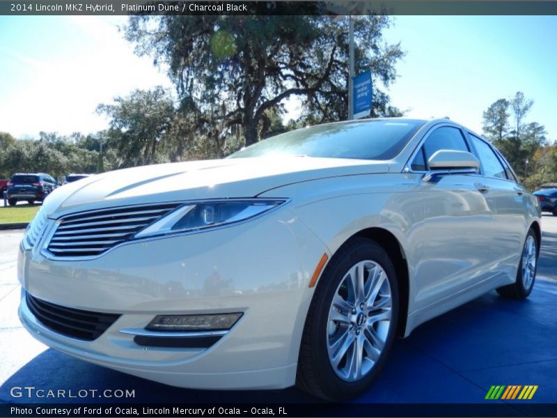 Platinum Dune / Charcoal Black 2014 Lincoln MKZ Hybrid