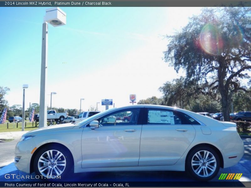 Platinum Dune / Charcoal Black 2014 Lincoln MKZ Hybrid