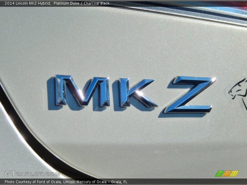 Platinum Dune / Charcoal Black 2014 Lincoln MKZ Hybrid