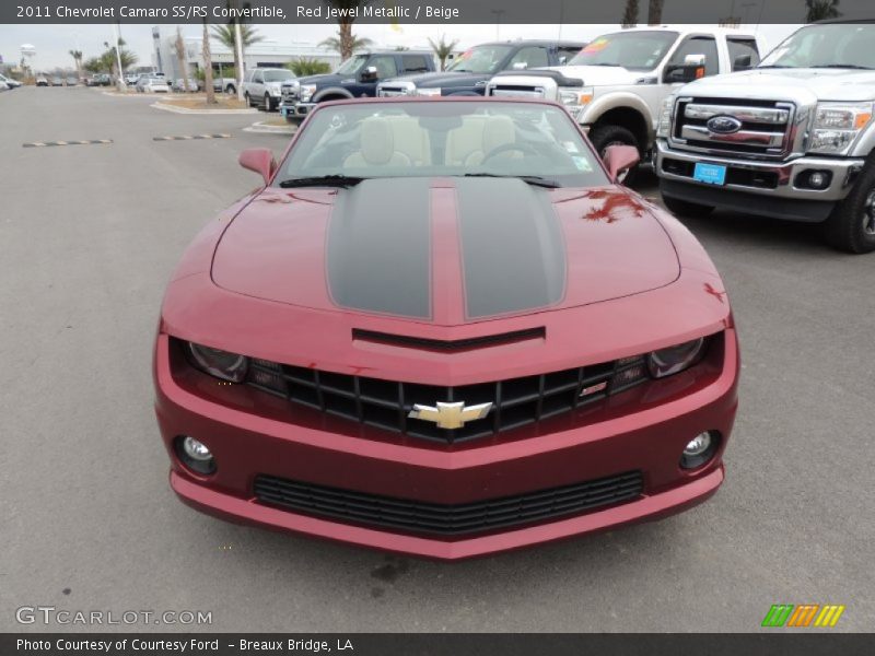 Red Jewel Metallic / Beige 2011 Chevrolet Camaro SS/RS Convertible