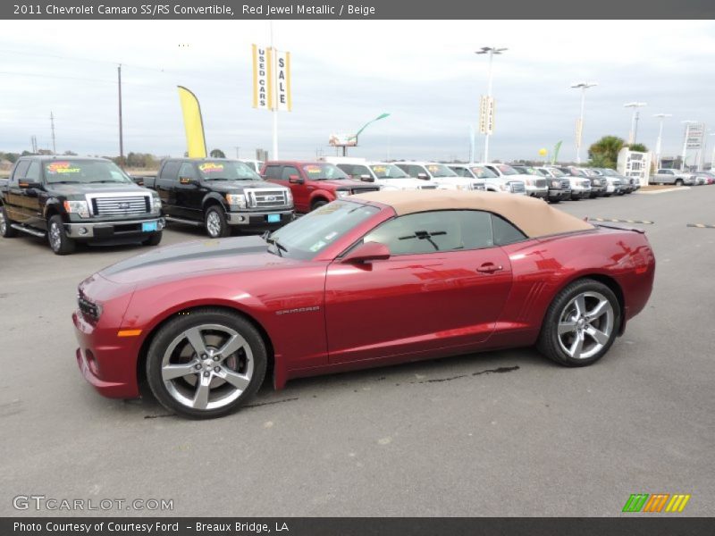 Red Jewel Metallic / Beige 2011 Chevrolet Camaro SS/RS Convertible