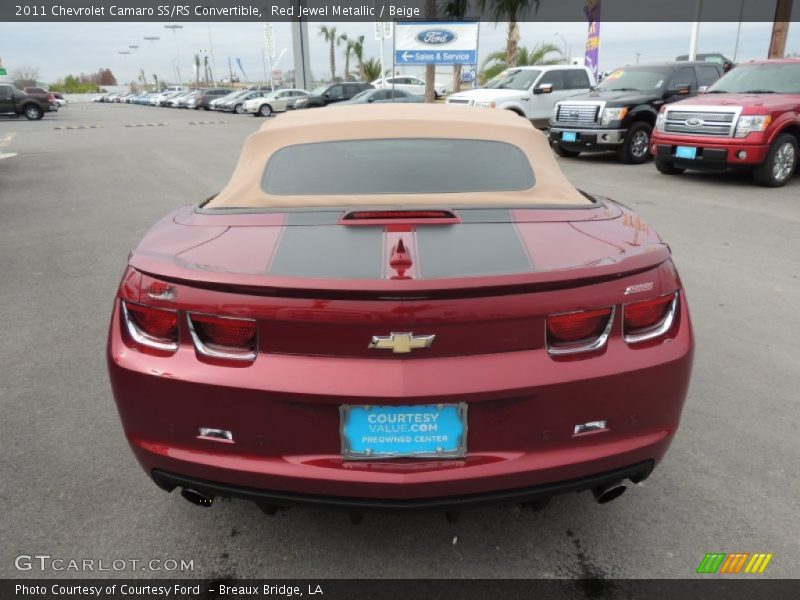 Red Jewel Metallic / Beige 2011 Chevrolet Camaro SS/RS Convertible