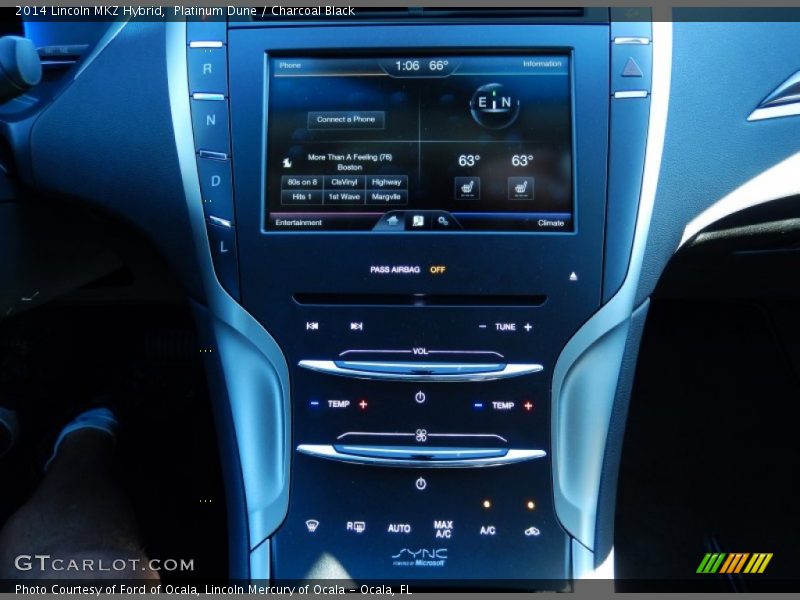 Platinum Dune / Charcoal Black 2014 Lincoln MKZ Hybrid