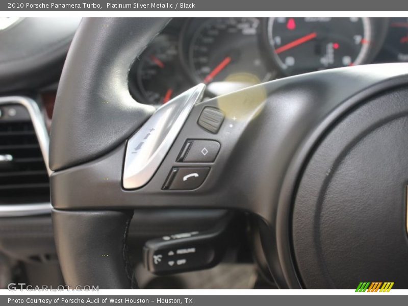 Platinum Silver Metallic / Black 2010 Porsche Panamera Turbo