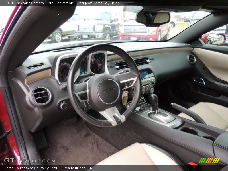 Red Jewel Metallic / Beige 2011 Chevrolet Camaro SS/RS Convertible