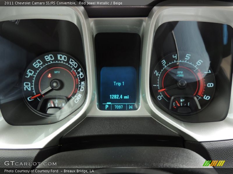 Red Jewel Metallic / Beige 2011 Chevrolet Camaro SS/RS Convertible