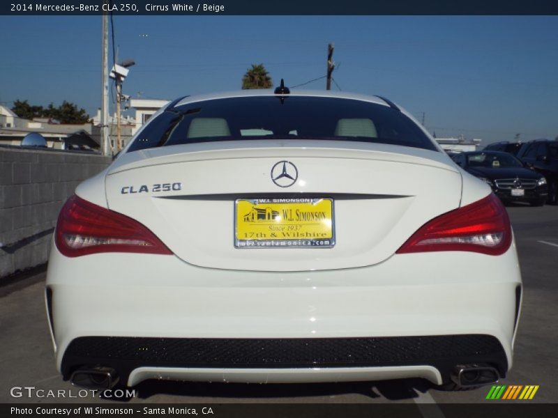 Cirrus White / Beige 2014 Mercedes-Benz CLA 250
